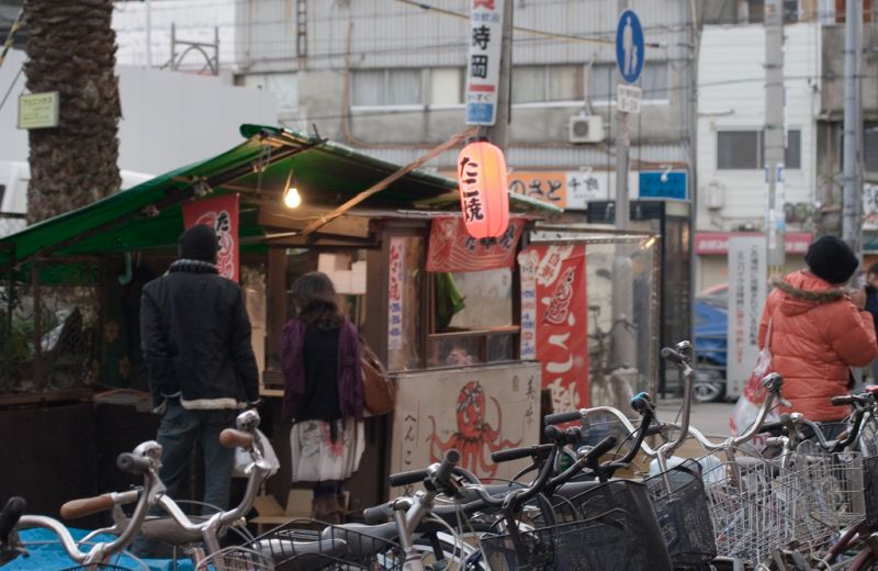 Quán Takoyaki trên đường phố Quán Takoyaki trên đường phố